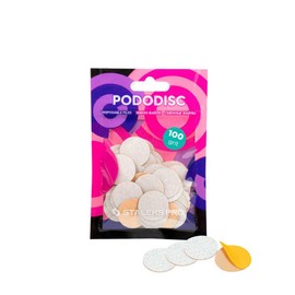 STALEKS PRO Pododisc 50 Sanding Discs 20 mm for Nail Lathes, Specially for Pedicure (100 Grit)