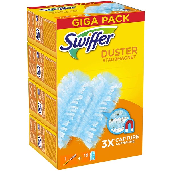 Swiffer Duster Dust Catcher Kit + 15 Refills, Catches & Retains Dust