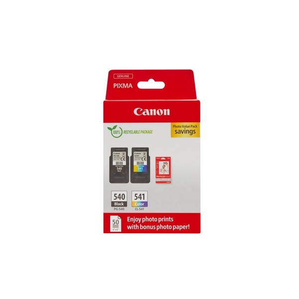 Canon PG-540 / CL-541 Genuine Ink Cartridges, Pack of 2