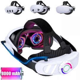 ESYWEN For Meta Oculus Quest 3/2/3s VR Headset Elite VR Head Strap With 8000mAh Battery - Head Strap With Battery