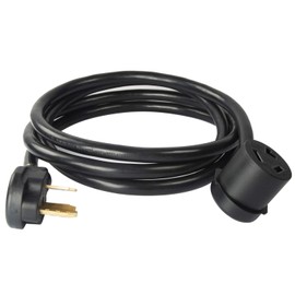 10FT 3 Prong Dryer Extension Cord, NEMA 10-30P to 10-30R Heavy Duty Extension Cord, 30Amp 125V/250V 7500W STW Power Cord (Black)