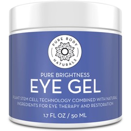 Pure Body Naturals Age-Defying Eye Gel for Wrinkles and Circles, Eye Cream for Under Eye Bag Treatment, 1.7 Fl. Ounce