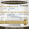 YNL Shower Curtain Rod 34-96 Inches, Non-Slip, Never Rust, No