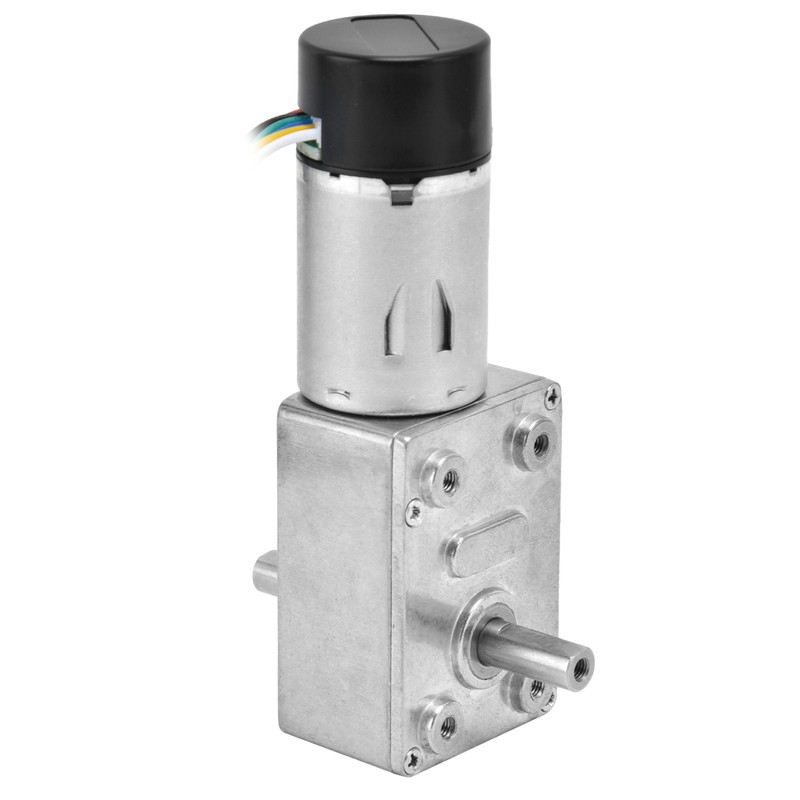DC Worm Gear Motor 15mm Double Shaft Speed Reduction Drive