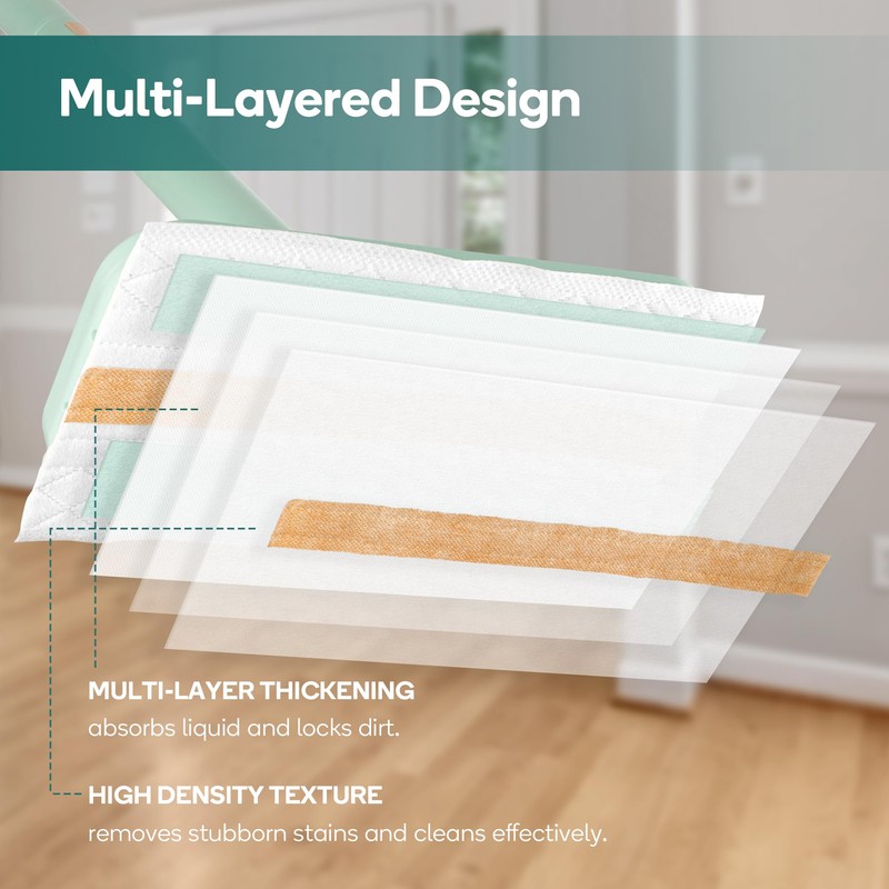 Newbealer 48 PCS Disposable Mop Pads for NB602N Steam Mop,