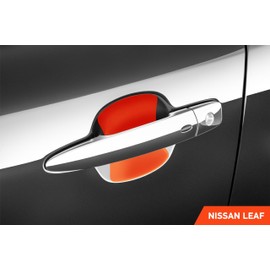 Luxshield Car Door Handle Protection Film for recessed grips for Nissan Leaf 2 (II) ZE1 I 2017-2024 - Anti-Scratch Foil - Clear Paint Protection Film