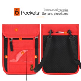 Neck Wallet Lightweight RFID Blocking Waterproof Travel Pouch for Women Men