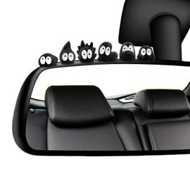 RAPUDA Cute Soot Sprites,35 Pcs Automotive Interior Decoration Accessories for Car Rearview Mirror and Dashboard,Cute Anime Decor for Home Garden Office,Funny Ornament Gifts(Black)