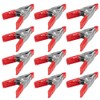 Wideskall® 2" inch Mini Metal Spring Clamps w/Red Rubber Tips Clips (Pack of 12)