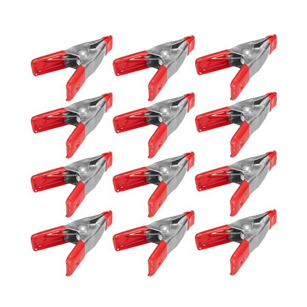 Wideskall® 2" inch Mini Metal Spring Clamps w/Red Rubber Tips