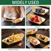 100 PCS Disposable Bamboo Boat Plates 17 x 8.5cm, Eco-Friendly