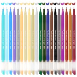 MOTIBACK 20PCS Color Pen Set - Salt Series Retro 0.4mm Fine Point Aesthetic Pens, Preppy Stuff Gifts, Journaling Markers for Note Taking, Adult Coloring, Scrapbooking & Planner Decor Supplies