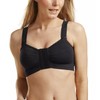 Carefix Alice Front Close Comfort Bra w/Adjustable Straps #3291"-Black-X-Large