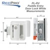 RecPro White RV Paddle Door Handle | RV Door Lactch