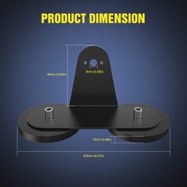 Nilight 2PCS Magnetic Base LED Light Bar Mounting Brackets, Powerful Sucker Holder for Straight Curved Side-Mounted Light Bar Mounting on Hood Roof, 2 Years Warranty, Black