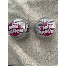 ZURU New Mini Brands Series 3 Gray Balls Zuru Lot of 2 Balls 5 Surprises