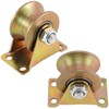 Lyplus Load Capacity 1102lbs 3-Inch U-Groove Caster Wheels with Bracket