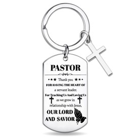 ICHRATI Pastor Appreciation Gifts for Men Women Pastors Wife Appreciation Gift Religious Christian Gifts for Birthday Thanksgiving Christmas Inspirational Encouragement Womens Keychain