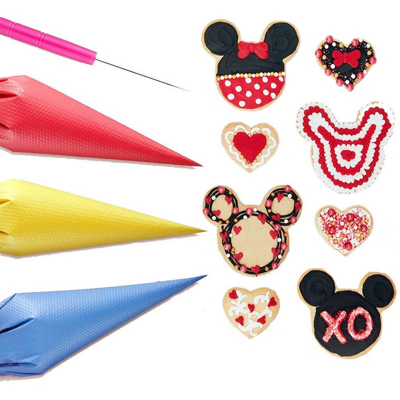 122Pieces Tipless Piping Bags - 100pcs Disposable Piping Pastry Bag