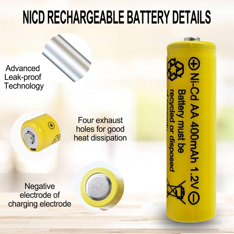 AA 400mAh 1.2V NiCd Rechargeable Solar Batteries for Outdoor Flower