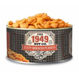 The 1949 Nut Co. Sriracha Virginia Style Peanuts | Oil Roasted Peanuts | Fried Spicy Peanuts a Unique Crispy Crunch | Extra-Large, Hand-Cooked in the USA an Old Family Recipe, 20 oz., Large Can
