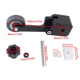 JCFANTS Updated Bearing Roller Featherboards, Adjustable Feather Boards Jig Guide for Table Saw, Router Tables, Band Saws Woodworking Tools and Safety Accessories (Black)