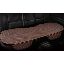 YUNZLAN Breathable Ice Silk Car Seat Cushion,Cool Comfort Car Cushions for Driving, Universal Car Seat Protector Seat Cover Pad for Car Truck SUV (Coffee, 1pcs Rear pad)