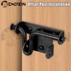 BOODVON Slide Bolt Gate Latch for Wooden Fence, Sliding Bolt