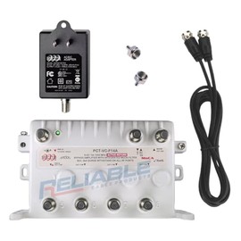 Reliable Cable 5-Port MoCA Cable TV Modem Splitter Signal Booster/Amplifier Kit with Active Return (NOT Recommended for use with Antenna Systems (OTA) and Will NOT Work with Satellite Systems)