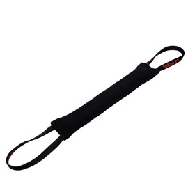 Dog Bite Tug Toy 3" X 16" 2 Handle Black French Linen - Redline K9