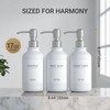 Modern Shampoo and Conditioner Dispenser Set of 3, 17oz Refillable
