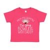 I'm Going Bowling with Daddy Toddler T-Shirt 2T Cyber Pink