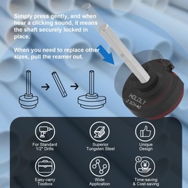 3Pcs PVC Pipe Reamer Kit Compatible with 1-1/2inch,2inch, 3inch PVC Pipe. PVC Fitting Saver for Water Lines, Drain Lines, and Vent Lines - Plumbing Tool for Pipe Cutting - Clean Ream Extreme