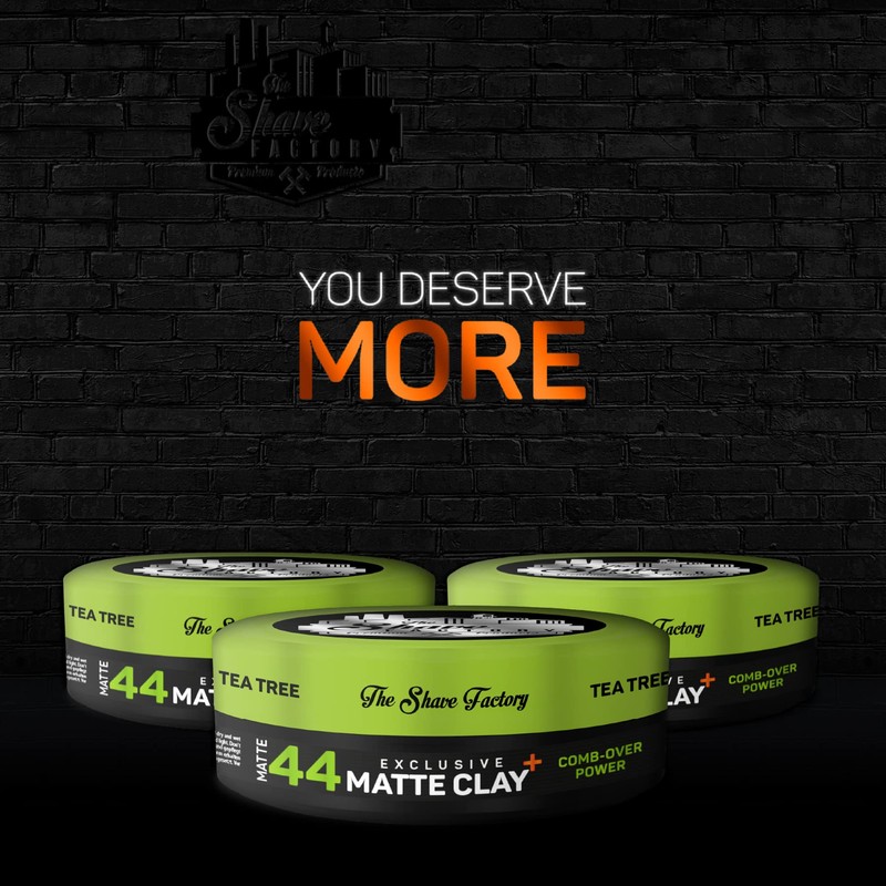 the shave factory Exclusive Matte Clay 150ml 44 Comb-Over Power