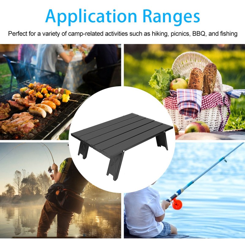 Mini Portable Aluminium Alloy Folding Table Outdoor Camping BBQ Picnic