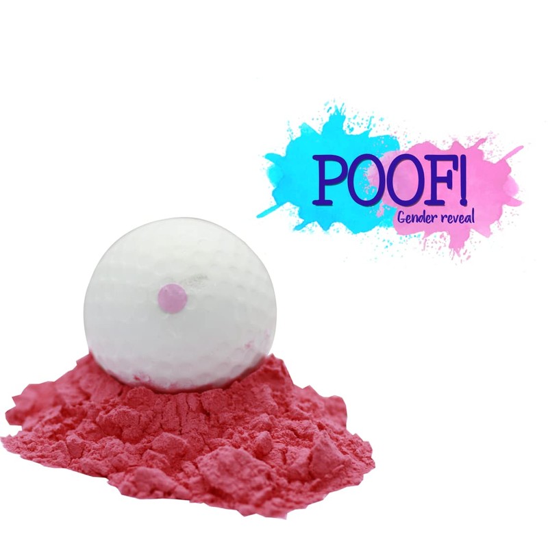 Gender Reveal Golf Balls Exploding Full Powder Backyard 1 Pink