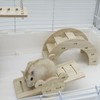 LuckyOpt 3 Pieces Hamster Toy, Wooden Hamster Swing & Bridge