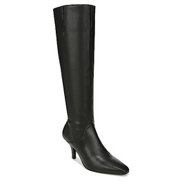 Franco Sarto Womens Lyla Pointed Toe Knee High Boots Black Wide Calf Leather 8.5 M