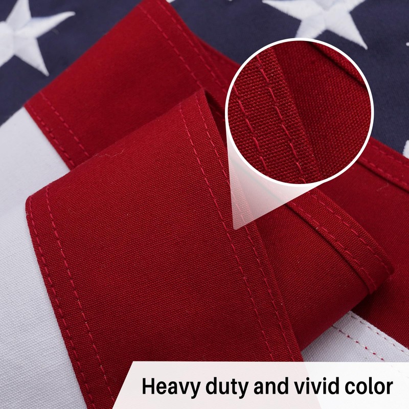 Folded American Flag 100% Cotton 3x5 ft for Military Funeral,