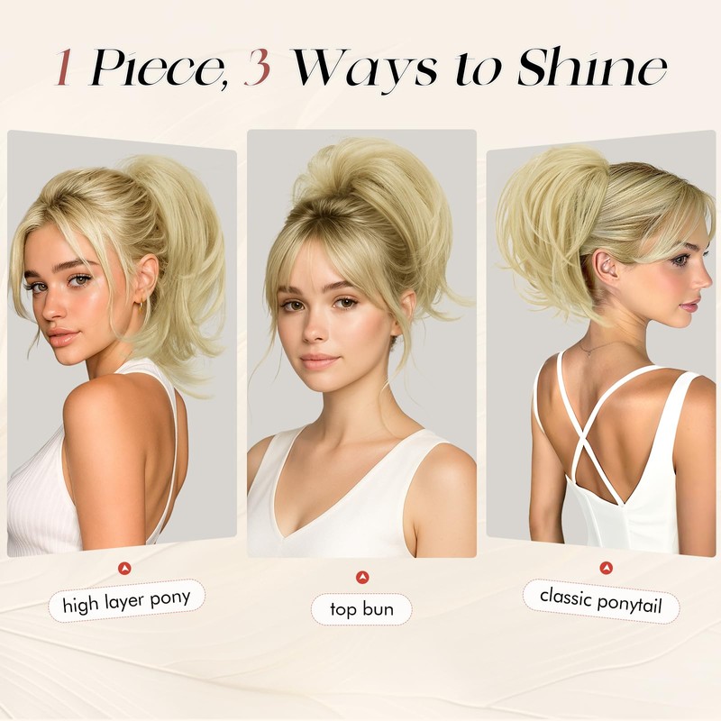 Sofeiyan Hairpiece with Clip, Hairpiece Braid with Flexible Wire for