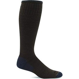 Sockwell Men's Elevation Firm Graduated Compression Sock, Bark - M/L