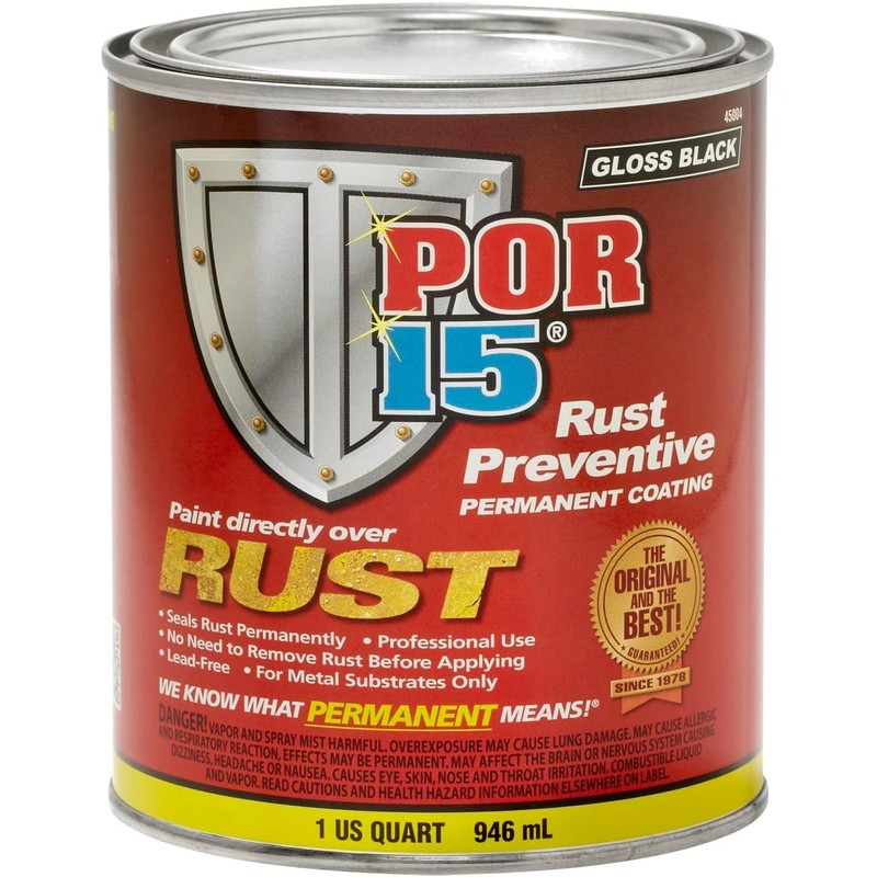 POR-15 Gloss Black Stop Rust Undercoating System, 3 Products, 32