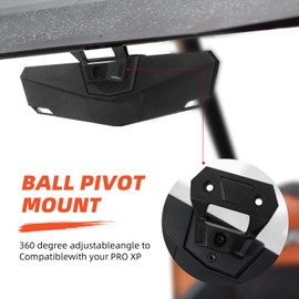 RZR PRO XP Rear View Mirror, Esploratori UTV Center Race Convex Rear View Mirror for Polaris RZR PRO XP/PRO XP4, Turbo R /4 2020 2021 2022 2023 2024, High-Definition Rearview Mirror