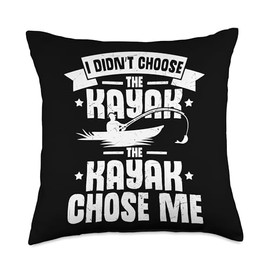 Kayak Crate with Rod Holders Fly Fishing Accessories Throw Pillow