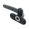WHYHKJ Black Aluminum Alloy Door Window Locking Pulls Interior and
