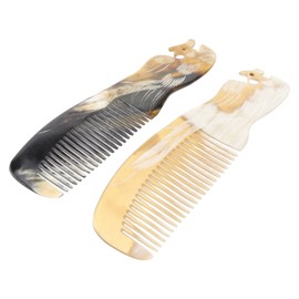 Healifty 2pcs Phoenix Horn Comb healthy comb sheep horn comb ox horn hair comb natural horn comb hair combs for women beard comb phoenix hair comb mens comb manual wooden comb horns women's