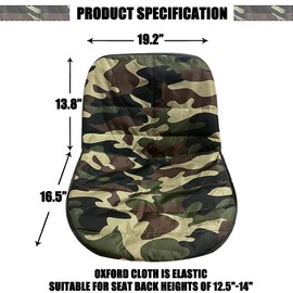 Camouflage Lawn Mower Seat Cover: Riding Tractor Seat Covers 600d Oxford Durable Waterproof Lawnmower Universal Seat Replacement 2 Pack(Medium)