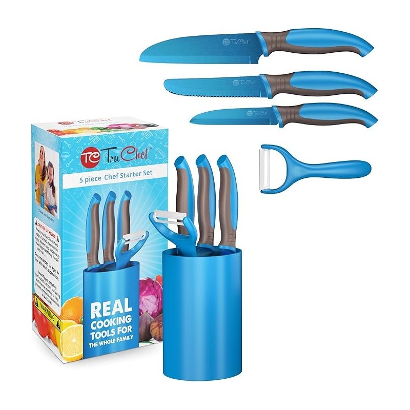 TruChef 5-Piece Kids Knife Set | Real Stainless Steel Cooking