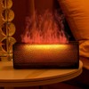 Flame Aroma Diffuser Humidifier Multifunction Alloy Frosted Texture 3 Gears