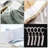 AHEOVSD 20 Pcs Adjustable Plastic Curtain Hooks - Depth Pinch